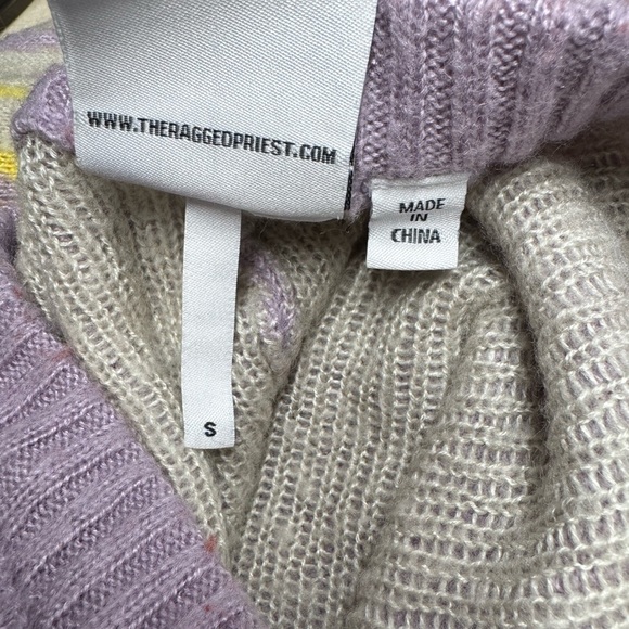 THE RAGGED PRIEST Knit Flame Flare Pants Multi S - Picture 9 of 10
